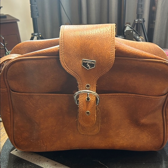 Tanperal Brown Leather Duffel Bag for Men - Picture 1 of 8